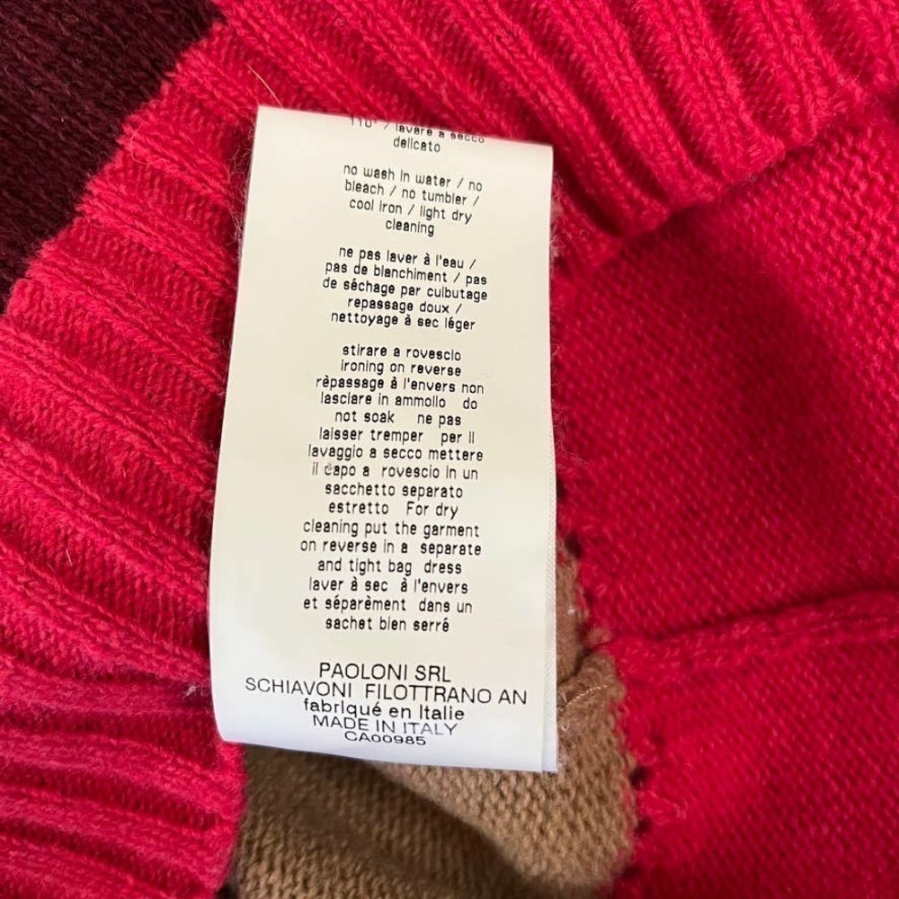 Msgm Patchwork Perforated Wool Blend Crewneck Swe… - image 6